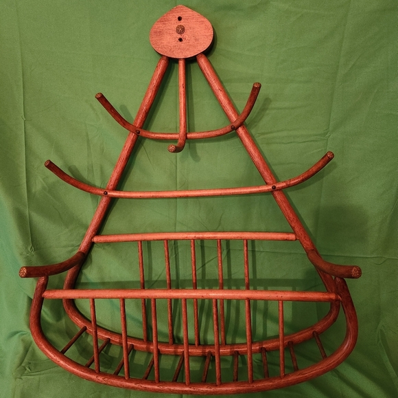 Vintage Wooden Wall Rack - Picture 1 of 4